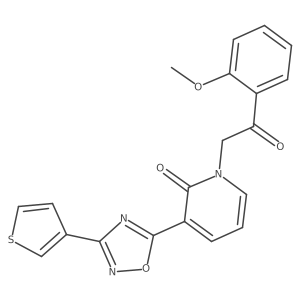 1-(2-(2-methoxyphenyl)-2-oxoethyl)-3-(3-(thiophen-3-yl)-1,2,4-oxadiazol-5-yl)pyridin-2(1H)-one结构式