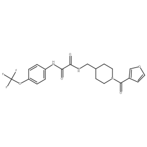 N1-((1-(furan-3-carbonyl)piperidin-4-yl)methyl)-N2-(4-(trifluoromethoxy)phenyl)oxalamide结构式