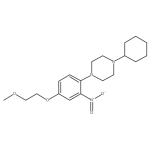 1-Cyclohexyl-4-[4-(2-methoxyethoxy)-2-nitrophenyl]piperazine结构式