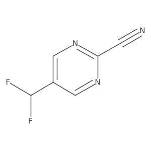 2-Pyrimidinecarbonitrile, 5-(difluoromethyl)-结构式