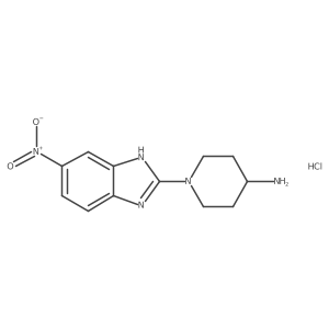 1-(5-nitro-1H-benzo[d]imidazol-2-yl)piperidin-4-amine hydrochloride结构式