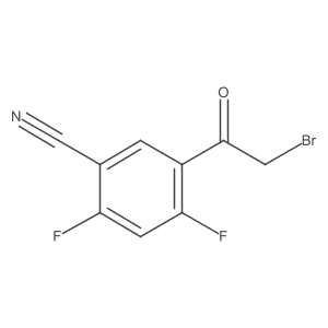 5-(Bromoacetyl)-2,4-difluorobenzonitrile结构式
