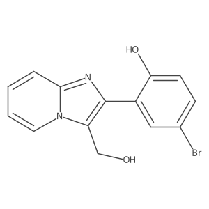 4-Bromo-2-(3-(hydroxymethyl)imidazo[1,2-a]pyridin-2-yl)phenol结构式