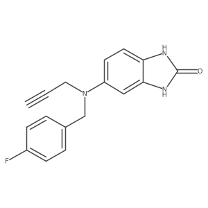 5-[[(4-Fluorophenyl)methyl]-2-propyn-1-ylamino]-1,3-dihydro-2H-benzimidazol-2-one结构式