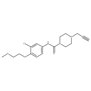 N-[3-chloro-4-(2-methoxyethoxy)phenyl]-4-(prop-2-yn-1-yl)piperazine-1-carboxamide Structure