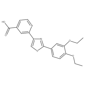 2-(2-(3,4-Diethoxyphenyl)thiazol-4-yl)isonicotinic acid Structure