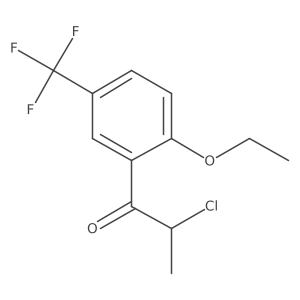 2-Chloro-1-(2-ethoxy-5-(trifluoromethyl)phenyl)propan-1-one结构式