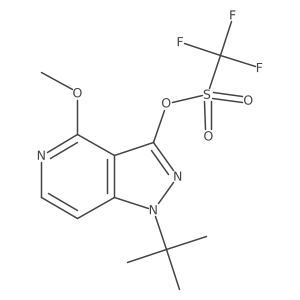 1-tert-butyl-4-methoxy-1H-pyrazolo[4,3-c]pyridin-3-yl trifluoromethanesulfonate Structure