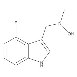N-[(4-fluoro-1H-indol-3-yl)methyl]-N-methylhydroxylamine Structure