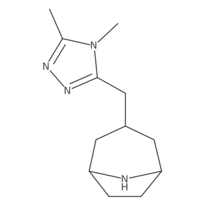 3-[(4,5-dimethyl-4H-1,2,4-triazol-3-yl)methyl]-8-azabicyclo[3.2.1]octane结构式