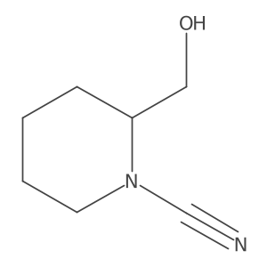 2-(Hydroxymethyl)piperidine-1-carbonitrile Structure