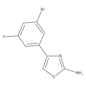 4-(3-Bromo-5-fluorophenyl)thiazol-2-amine结构式