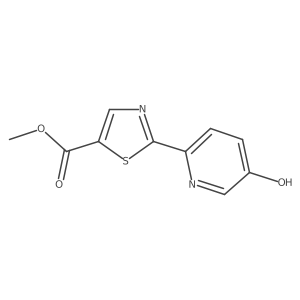 Methyl 2-(5-hydroxypyridin-2-yl)thiazole-5-carboxylate结构式