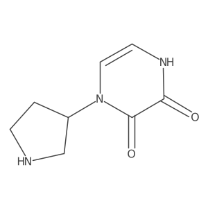 1-(Pyrrolidin-3-yl)-1,2,3,4-tetrahydropyrazine-2,3-dione结构式