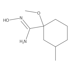 N'-Hydroxy-1-methoxy-3-methylcyclohexane-1-carboximidamide结构式