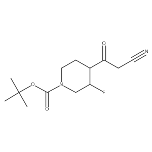 Tert-butyl 4-(2-cyanoacetyl)-3-fluoropiperidine-1-carboxylate Structure
