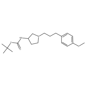 {1-[3-(4-Methoxy-phenyl)-propyl]-pyrrolidin-3-yl}-carbamic acid tert-butyl ester结构式
