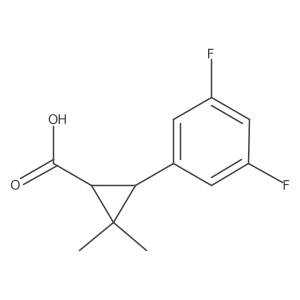 3-(3,5-Difluorophenyl)-2,2-dimethylcyclopropane-1-carboxylic acid Structure