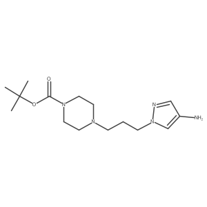 4-Amino-1-[3-(4-Boc-1-piperazinyl)propyl]pyrazole结构式