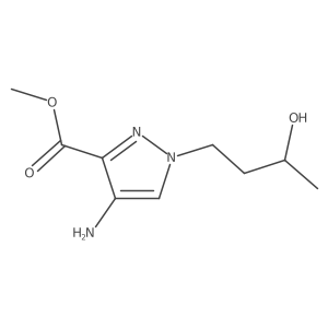 methyl 4-amino-1-(3-hydroxybutyl)-1H-pyrazole-3-carboxylate结构式