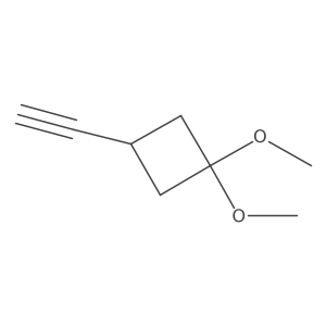 3-Ethynyl-1,1-dimethoxycyclobutane结构式