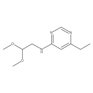 N-(2,2-dimethoxyethyl)-6-ethylpyrimidin-4-amine结构式