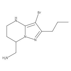 {3-bromo-2-propyl-4H,5H,6H,7H-pyrazolo[1,5-a]pyrimidin-7-yl}methanamine Structure