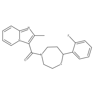 (7-(2-Fluorophenyl)-1,4-thiazepan-4-yl)(2-methylimidazo[1,2-a]pyridin-3-yl)methanone结构式