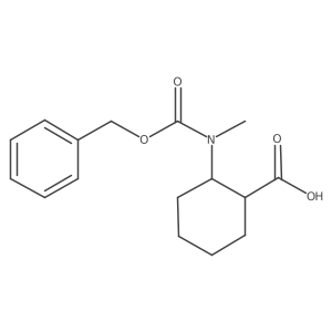2-(((Benzyloxy)carbonyl)(methyl)amino)cyclohexane-1-carboxylic acid结构式