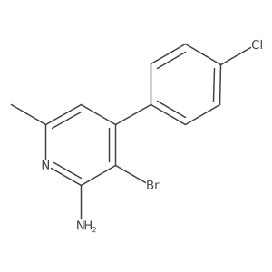 3-Bromo-4-(4-chlorophenyl)-6-methylpyridin-2-amine Structure