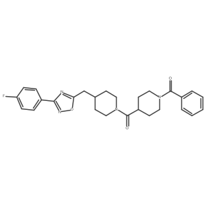 1-Benzoyl-4-[(4-{[3-(4-fluorophenyl)-1,2,4-oxadiazol-5-yl]methyl}piperidin-1-yl)carbonyl]piperidine Structure