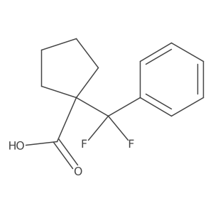 1-[Difluoro(phenyl)methyl]cyclopentane-1-carboxylic acid Structure