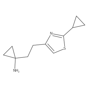 1-[2-(2-Cyclopropyl-1,3-thiazol-4-yl)ethyl]cyclopropan-1-amine Structure