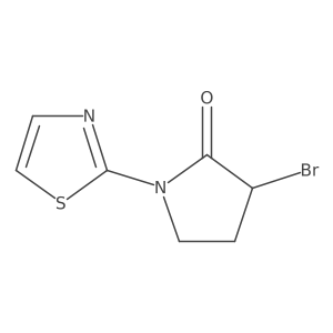 3-Bromo-1-(1,3-thiazol-2-yl)pyrrolidin-2-one结构式