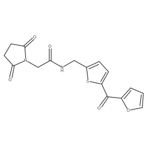 2-(2,5-dioxopyrrolidin-1-yl)-N-((5-(furan-2-carbonyl)thiophen-2-yl)methyl)acetamide Structure