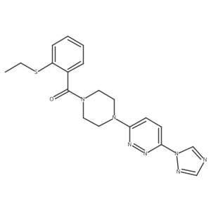 (4-(6-(1H-1,2,4-triazol-1-yl)pyridazin-3-yl)piperazin-1-yl)(2-(ethylthio)phenyl)methanone Structure
