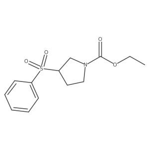 Ethyl 3-(phenylsulfonyl)pyrrolidine-1-carboxylate结构式