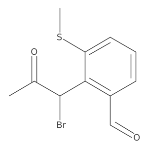 2-(1-Bromo-2-oxopropyl)-3-(methylthio)benzaldehyde Structure