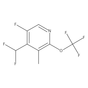 4-(Difluoromethyl)-5-fluoro-3-methyl-2-(trifluoromethoxy)pyridine Structure