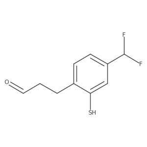 3-(4-(Difluoromethyl)-2-mercaptophenyl)propanal Structure