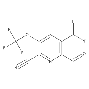 5-(Difluoromethyl)-6-formyl-3-(trifluoromethoxy)picolinonitrile Structure