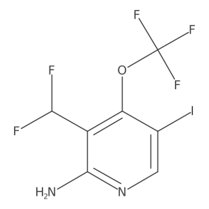 3-(Difluoromethyl)-5-iodo-4-(trifluoromethoxy)pyridin-2-amine Structure