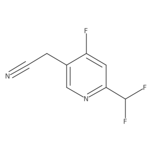 2-(Difluoromethyl)-4-fluoropyridine-5-acetonitrile结构式