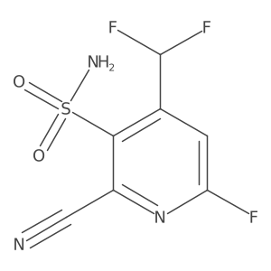2-Cyano-4-(difluoromethyl)-6-fluoropyridine-3-sulfonamide结构式