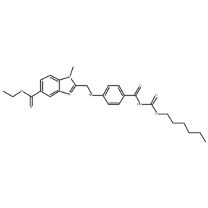 Des-(N-2-pyridyl-beta-alanine Ethyl Ester) 4'-Des(imino)-4'-oxo Dabigatran Etexilate 5-Ethyl Carboxylate结构式