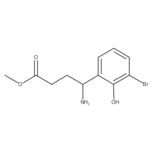 Methyl 4-amino-4-(3-bromo-2-hydroxyphenyl)butanoate结构式