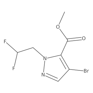 Methyl 4-bromo-1-(2,2-difluoroethyl)-1H-pyrazole-5-carboxylate Structure