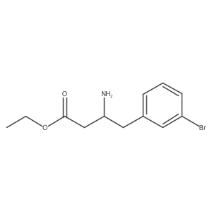 ethyl (3R)-3-amino-4-(3-bromophenyl)butanoate结构式