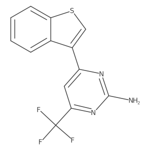 4-(Benzothiophen-3-yl)-6-(trifluoromethyl)pyrimidin-2-amine结构式
