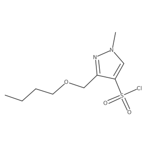 3-(butoxymethyl)-1-methyl-1H-pyrazole-4-sulfonyl chloride结构式
